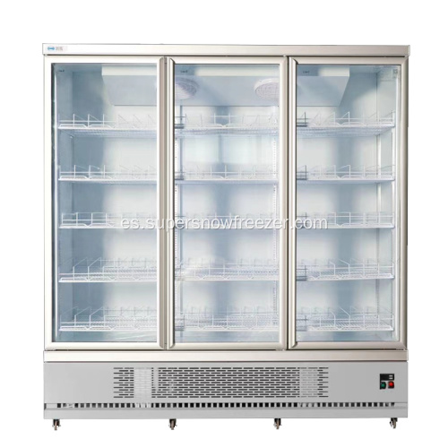 Refrigerador de bebidas de puerta de vidrio económico comercial para la venta